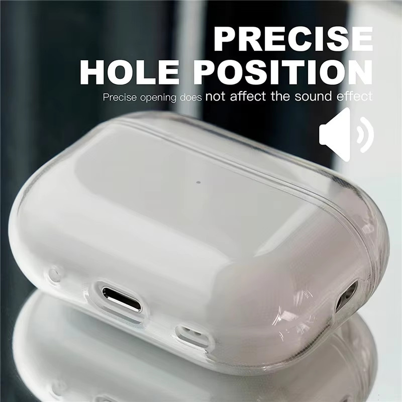 Transparente TPU-Schutzhülle mit Trageband für Apple AirPods Pro und AirPods 4 Generationen - Bild 2