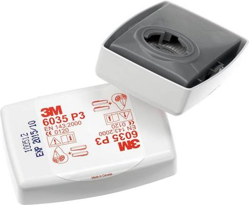 3M 6035 P3 R Partikelfilter, 20 Stück, Weiß - Bild 1