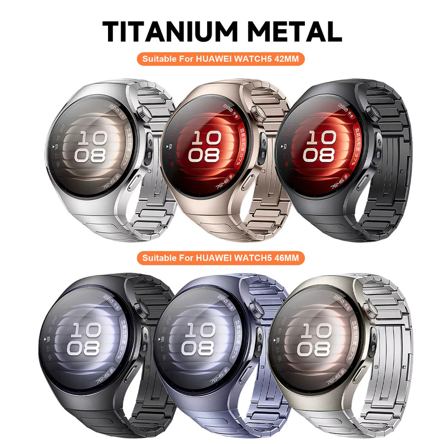 CAOWTAN Uhrenarmband Titanlegierung, Silber, Unisex - Bild 5