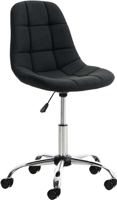 TPFLiving Bürostuhl Emily in Schwarz aus Stoff mit Rollen und Schwenkfunktion für dein Home-Office - Bild 1