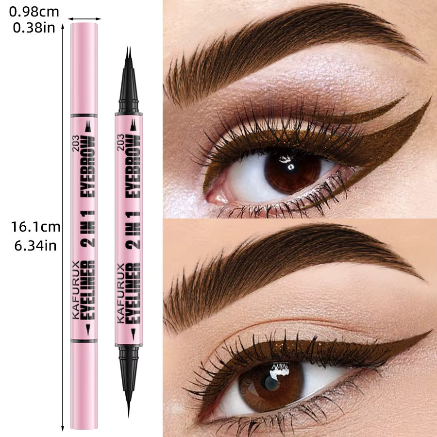 KAFURUX Augenbrauenstift und Eyeliner, 4 Farben, wasserfest, Unisex - Bild 5