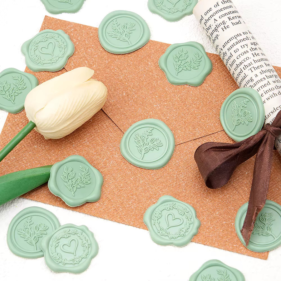Selbstklebende Wachssiegel-Aufkleber für Hochzeitseinladungen und Grußkarten, 40 Stück - Bild 3