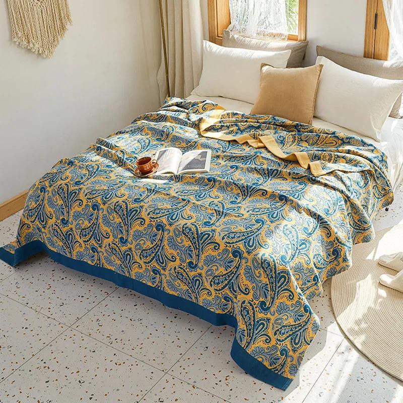 Nordische Baumwolldecke von Your Warm Home, geometrischer Überwurf für Bett und Sofa, weiche Sommerdecke in Multicolour, B/B: 150 x 200 cm - Bild 2
