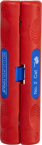 Weicon Stripper No. 2 Cat Abisolierwerkzeug für CAT5, CAT6 und CAT7 Kabel in Rot - Bild 1