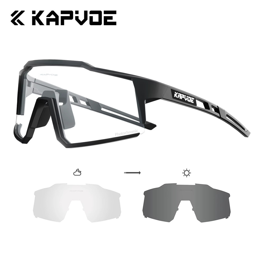 Kapvoe Sportsonnenbrille, Vollrand, Kunststoff, Unisex - Bild 4