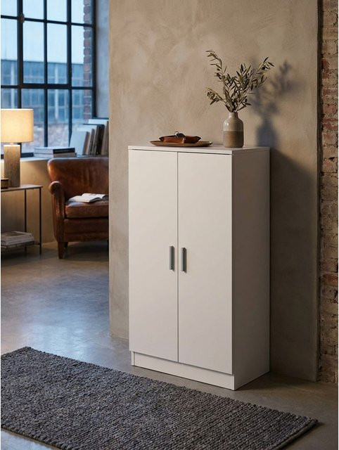 KADIMA DESIGN Schuhschrank Modern in Weiß mit 2 Türen, B/T/H: 55 x 35 x 108 cm - Bild 1