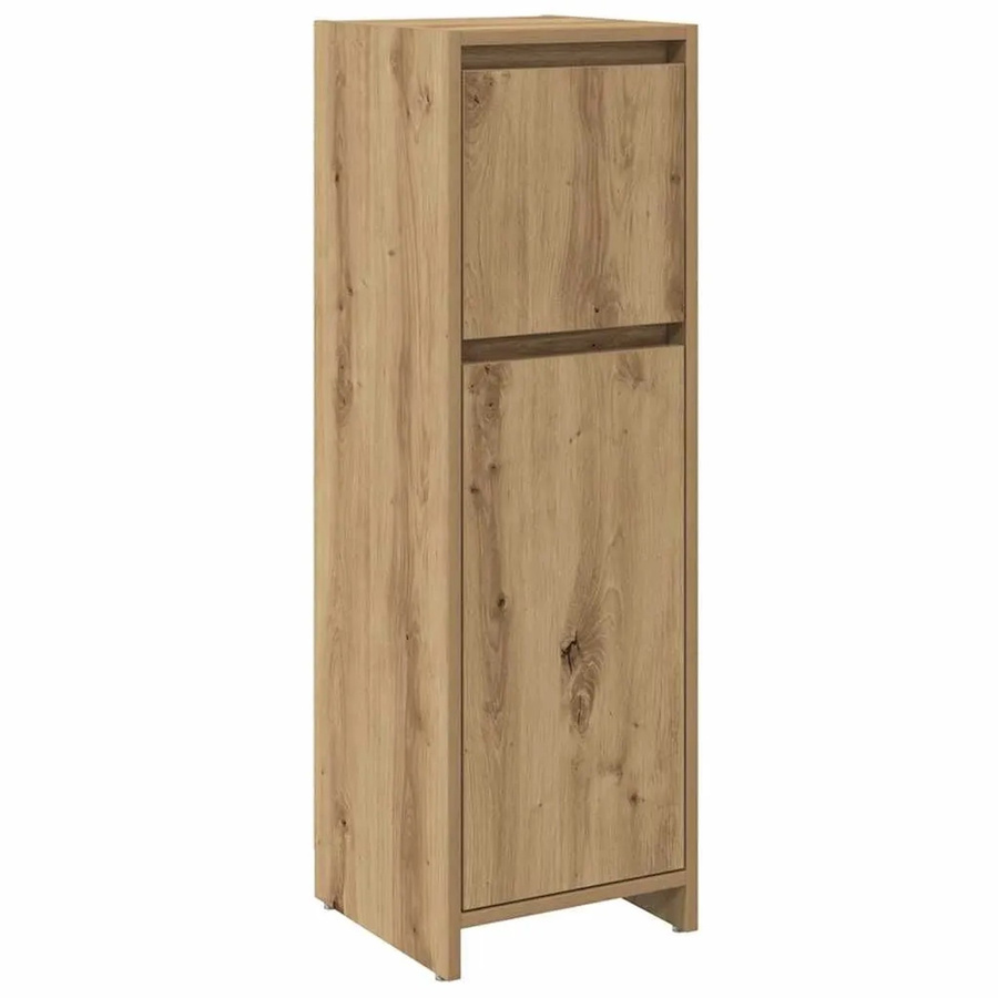 vidaXL Badschrank Artisan-Eiche in Braun mit Türen und Regalen, B/T/H: 30 x 30 x 95 cm - Bild 2