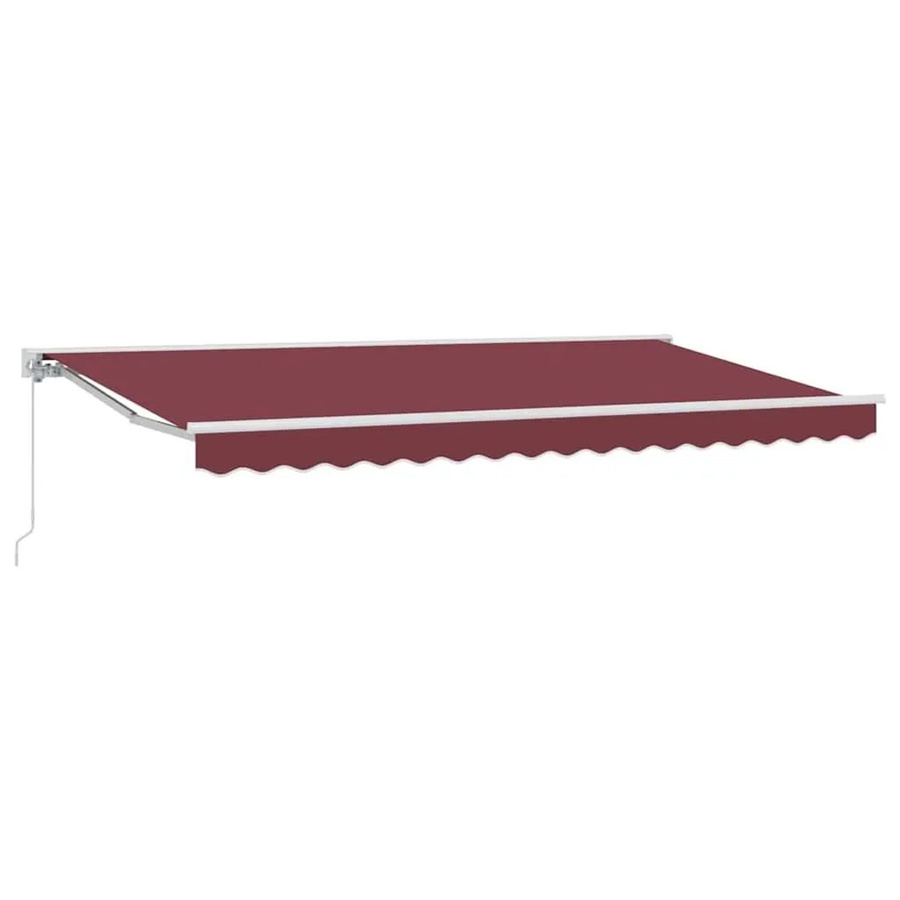 vidaXL Einziehbare Markise aus Polyester in Bordeauxrot, B/H: 400 x 200 cm - Bild 2
