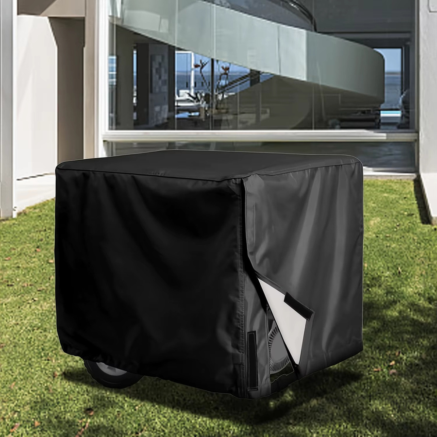 UV-beständige Generatorabdeckung aus Polyester in Schwarz für 5000–10.000 Watt, B/T/H: 81,28 x 60,96 x 60,96 cm - Bild 4