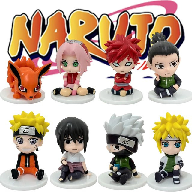 Bandai Naruto Anime-Figuren, 8-teiliges Set, PVC-Modell, bunt / mehrfarbig - Bild 1