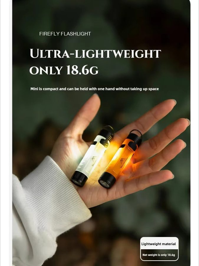 MOUNTAINHIKER Mini-Taschenlampe mit Schlüsselclip, USB wiederaufladbare Outdoor-LED-Taschenlampe in Lila - Bild 4
