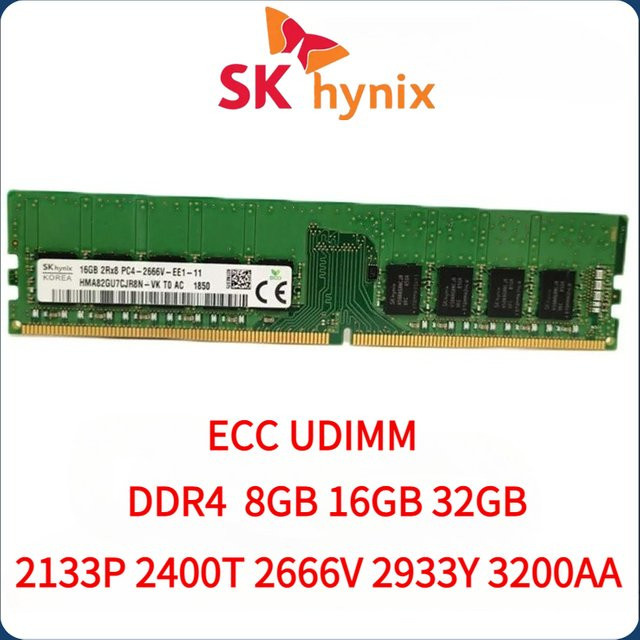 SK Hynix DDR4 ECC UDIMM RAM Workstation Arbeitsspeicher in Grün - Bild 1