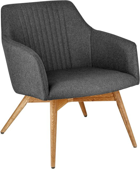 VEGA Loungesessel Arne mit anthrazitfarbenem Sitz und Gestell aus geölter Eiche, B/T/H: 65 x 76 x 75,5 cm - Bild 1