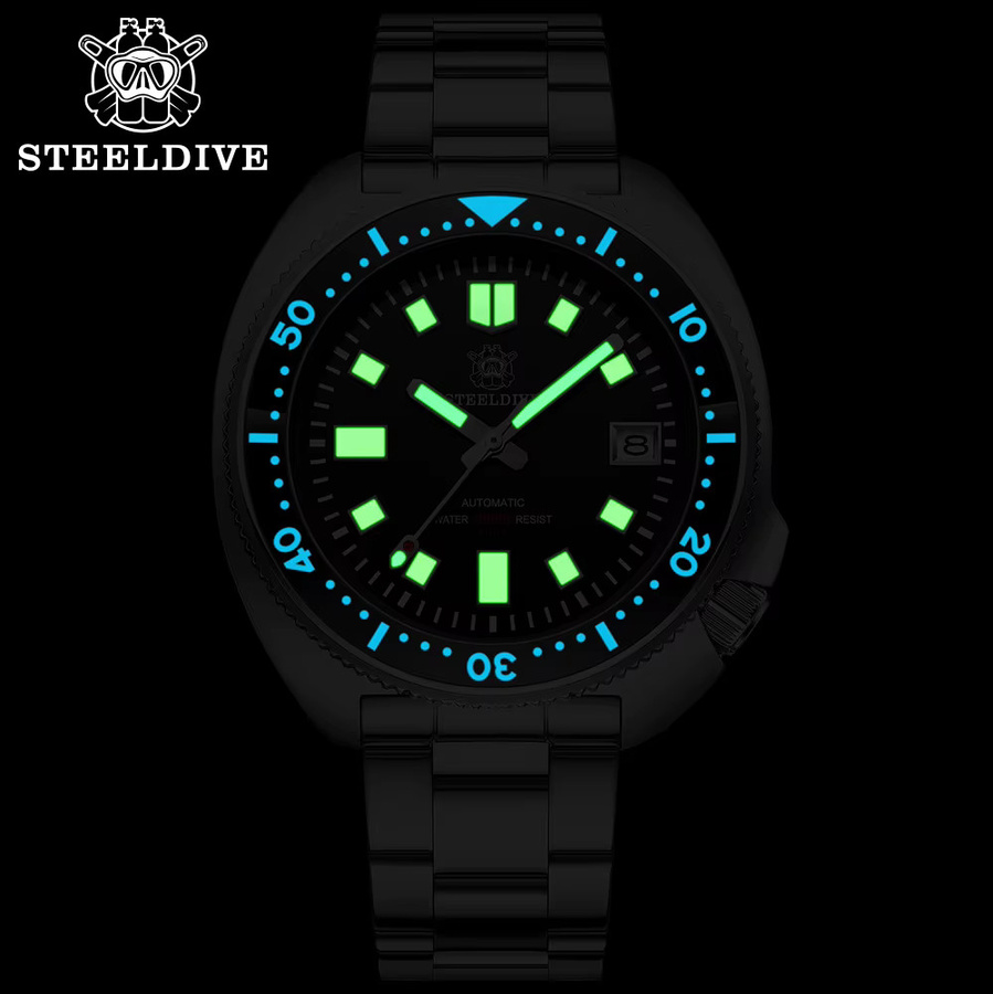 STEELDIVE Automatik Armbanduhr, Edelstahl, Saphirglas, Keramik, Herren - Bild 1