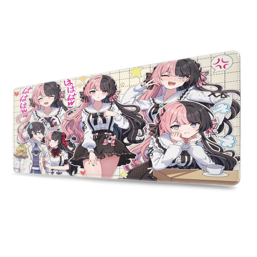 HYBXAXC Anime-Mauspad VSPO Hinano Tachibana, erweiterte Schreibtischunterlage aus Gummi, Multicolor - Bild 6