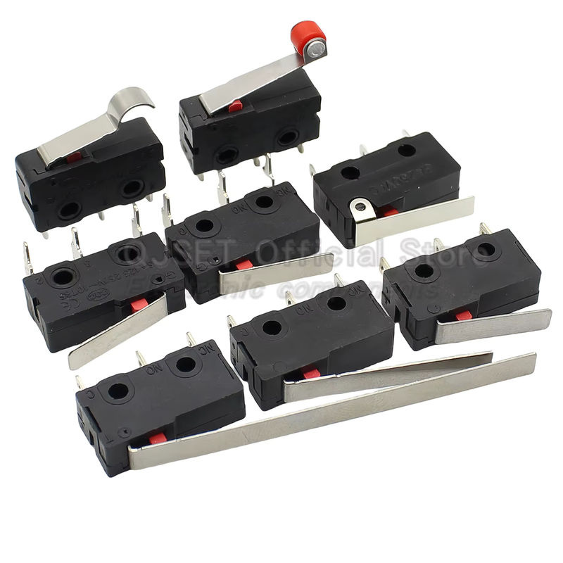 5 Stück KW12 Reise-Endschalter Mikroschalter Set mit Griff, 5A 125V/250V, KW11-3Z-2, KW12-N 2Pin/3Pin, KW12-A 1NO/1NC - Bild 4