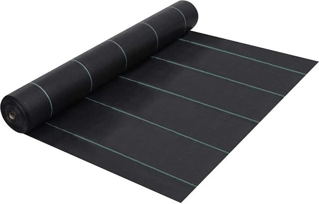 vidaXL Unkrautfolie Schwarz aus Polypropylen für den Garten, Breite: 1 m, Länge: 50 m - Bild 1