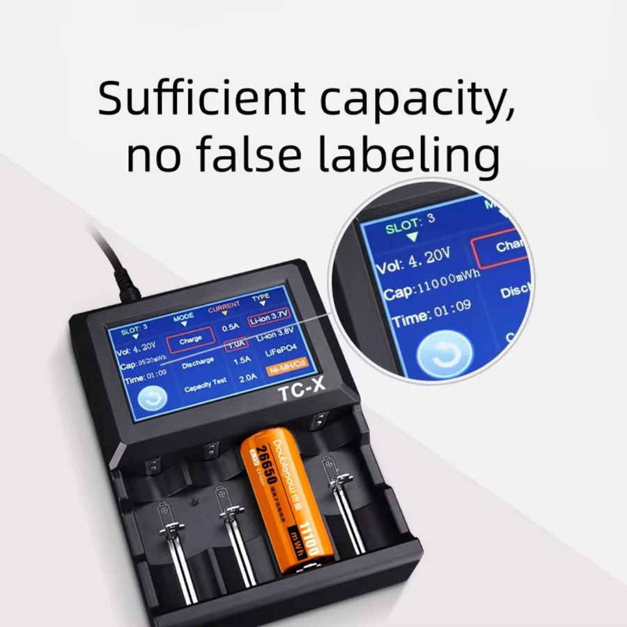 T&E Wiederaufladbare Li-Ionen-Batterie 26650 3,7V 11100mWh in Orange - Bild 2