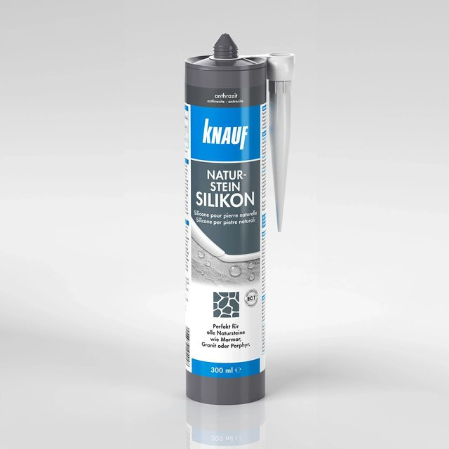 Knauf Naturstein Silikon Anthrazit, 300 ml - Bild 1
