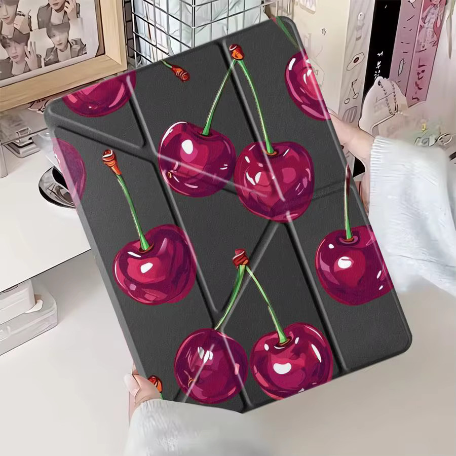 Cartoon Kirsch Tablet Hülle für Apple iPad Pro, Air und Mini in Multicolour - Bild 2