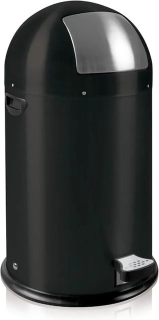 PROREGAL Eleganter Abfalleimer mit Fußpedal und verzinktem Inneneimer, Schwarz, Höhe: 70 cm, Durchmesser: 35 cm - Bild 1