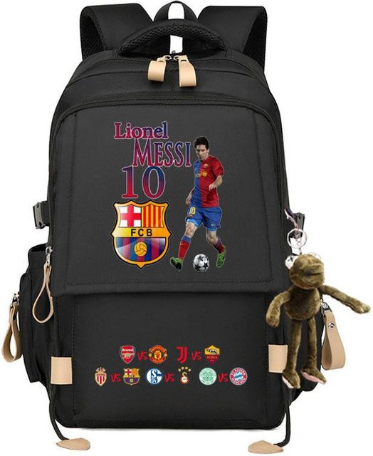 3-teiliges Schulrucksack-Set in Schwarz aus Oxford-Stoff mit großem Fassungsvermögen inklusive Federmäppchen und Schultergurt - Bild 1