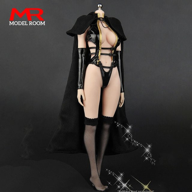ZYTOYS Soldat Kleidung Weiblich Schwarz mit Kapuze Cape-Mantel Umhang - Bild 1