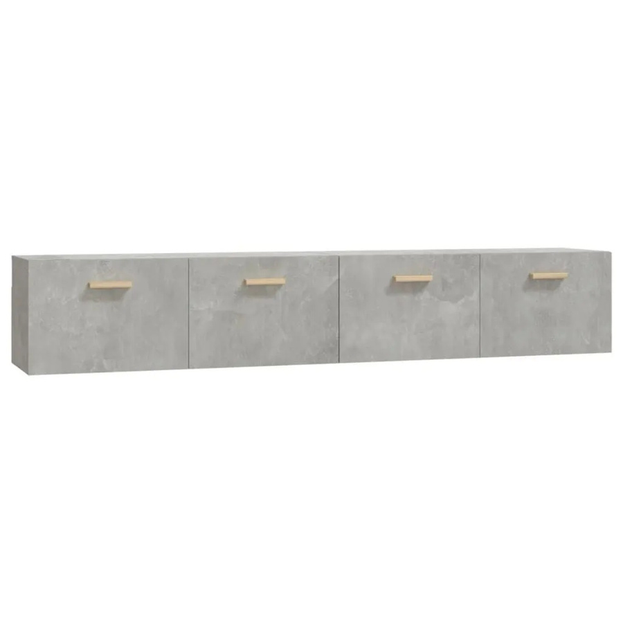 vidaXL Wandschränke 2er-Set Betongrau aus Holzwerkstoff, B/T/H: 100 x 36,5 x 35 cm - Bild 2