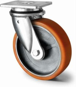 CASCOO Lenkrolle M-Serie I2U5 mit Doppelkugellager und Schraubbefestigung, Durchmesser: 200 mm, verzinkt - Bild 1