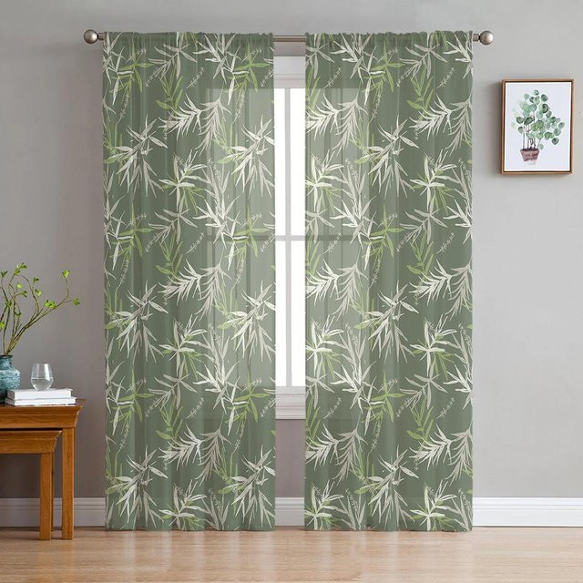 Transparentes Tüll-Fensterdekoration im orientalischen Stil von A Family Of Home Textiles, Farbe Grau, B: 135 cm, H: 114 cm - Bild 1