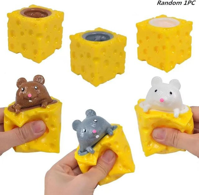 BC Pet Supplies Maus Käse Stressball, Quetschspielzeug - Bild 1