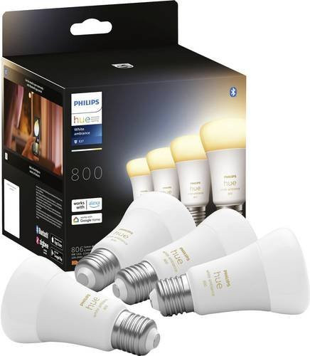 Philips Hue White Ambiance LED-Leuchtmittel E27 4er-Set Weiß - Bild 2