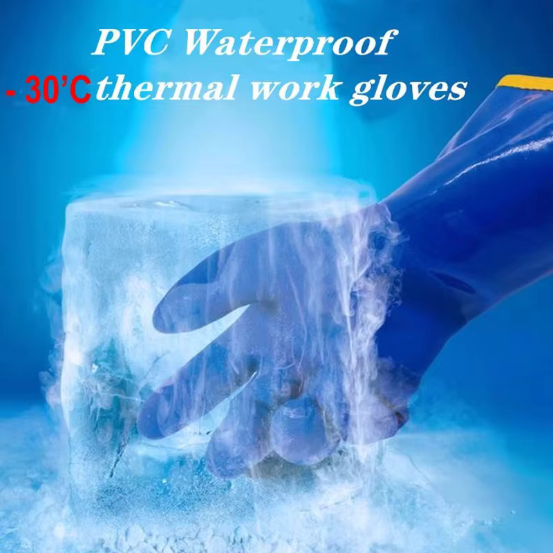 Fischer Thermohandschuhe für Männer, wasserdicht und rutschfest, blau, Nitril-Beschichtung für Kälteschutz bis -30 Grad - Bild 3