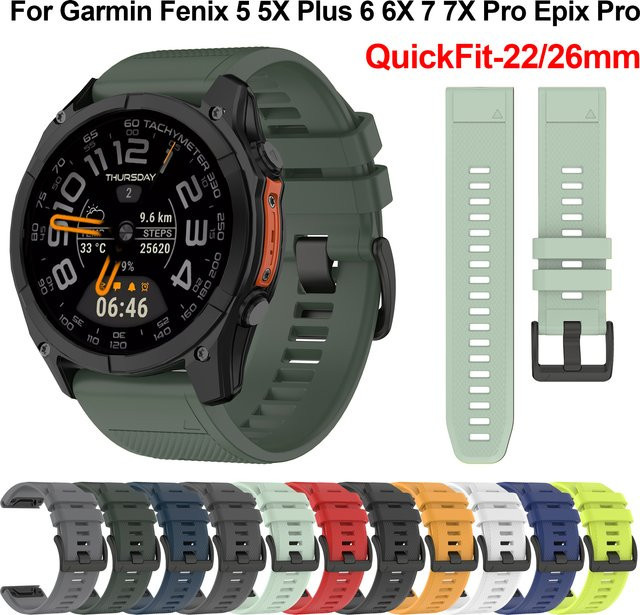 QuickFit Uhrenarmband Silikon, 22mm 26mm, Unisex - Bild 1