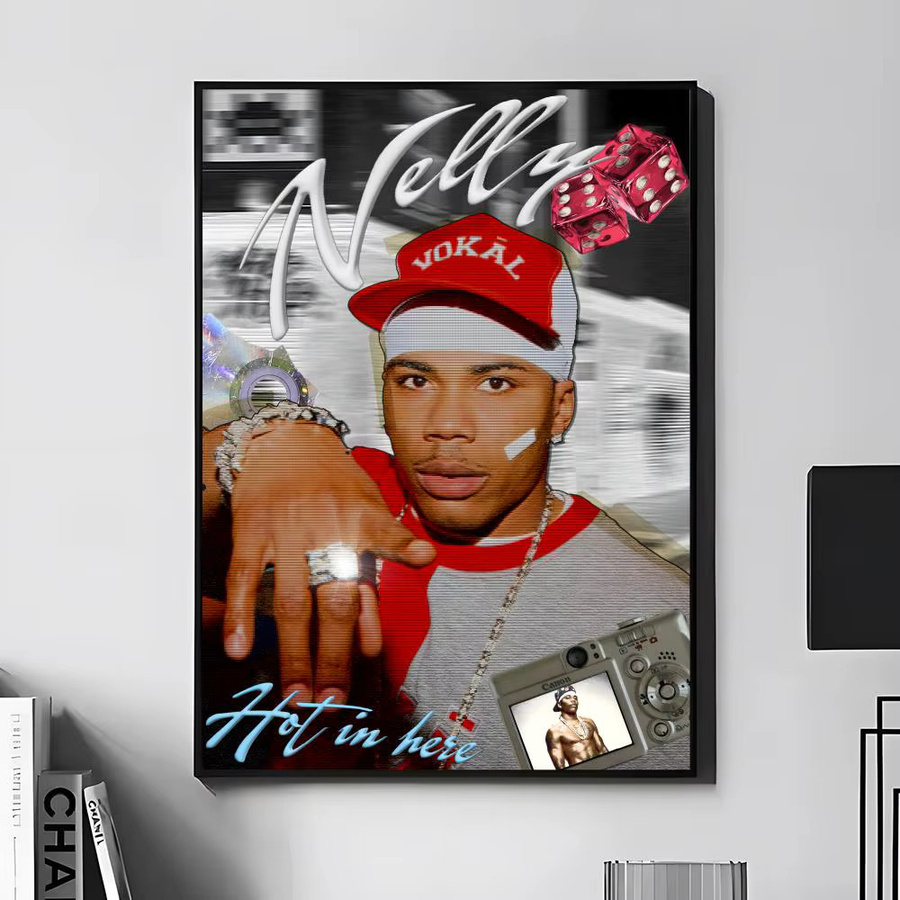 USLegendRap N-Nelly Poster Wandkunstdruck in Weiss und Multicolour, Rechteckiges Papierposter für deine Wanddekoration - Bild 6