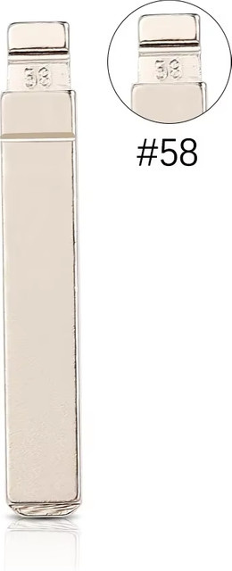 XHORSE Autoschlüsselrohling Nr. 58 Flip Universal ungeschnitten für KEYDIY VVDI JMD Fernbedienung, Silber, 10 Stück - Bild 1
