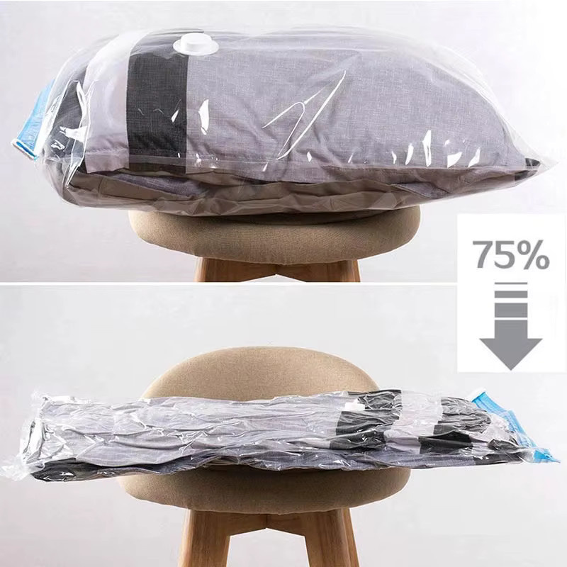 Olevo Vakuum-Aufbewahrungsbeutel für Kleidung und Bettwäsche, transparente platzsparende Organizer-Taschen aus Kunststoff - Bild 4