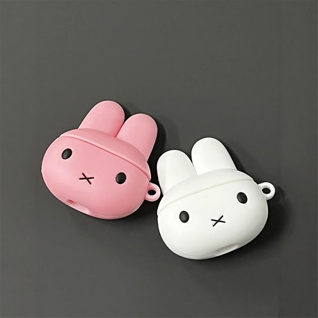 Miffy Silikon Kopfhörerhülle für AirPods 1., 2. und 3. Generation sowie AirPods Pro, Farbe: Pink - Bild 1