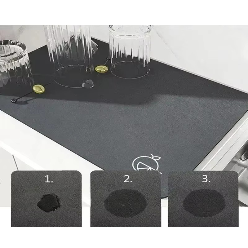 Saugfähige Abtropfmatte Hope Love Joy mit rutschfester Unterseite im modernen Bauernhaus-Stil, Breite: 30,0 cm, Tiefe: 20,0 cm - Bild 2