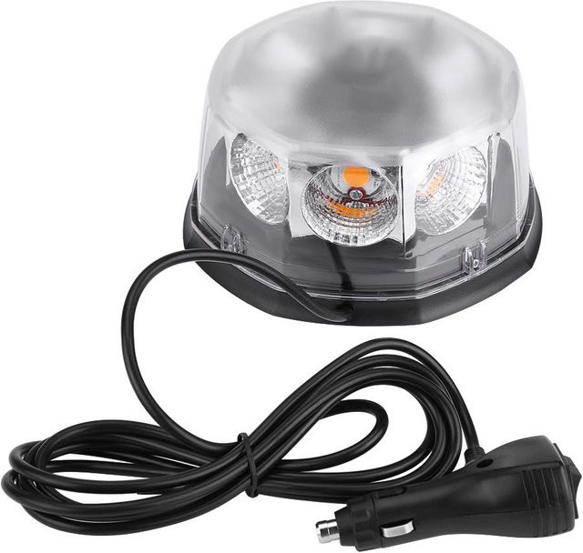 Wosawe Outdoor Sports Magnetisches Auto Dach Stroboskop Gelb Grau mit 8 LED und 40W für 12V 24V - Bild 1