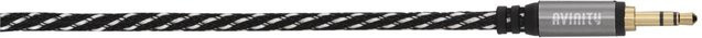 AVINITY Stereo Audio-Kabel mit 3,5-mm-Klinkensteckern, vergoldet und mit Gewebeummantelung, Schwarz/Anthrazit, Länge: 0,5 m - Bild 1