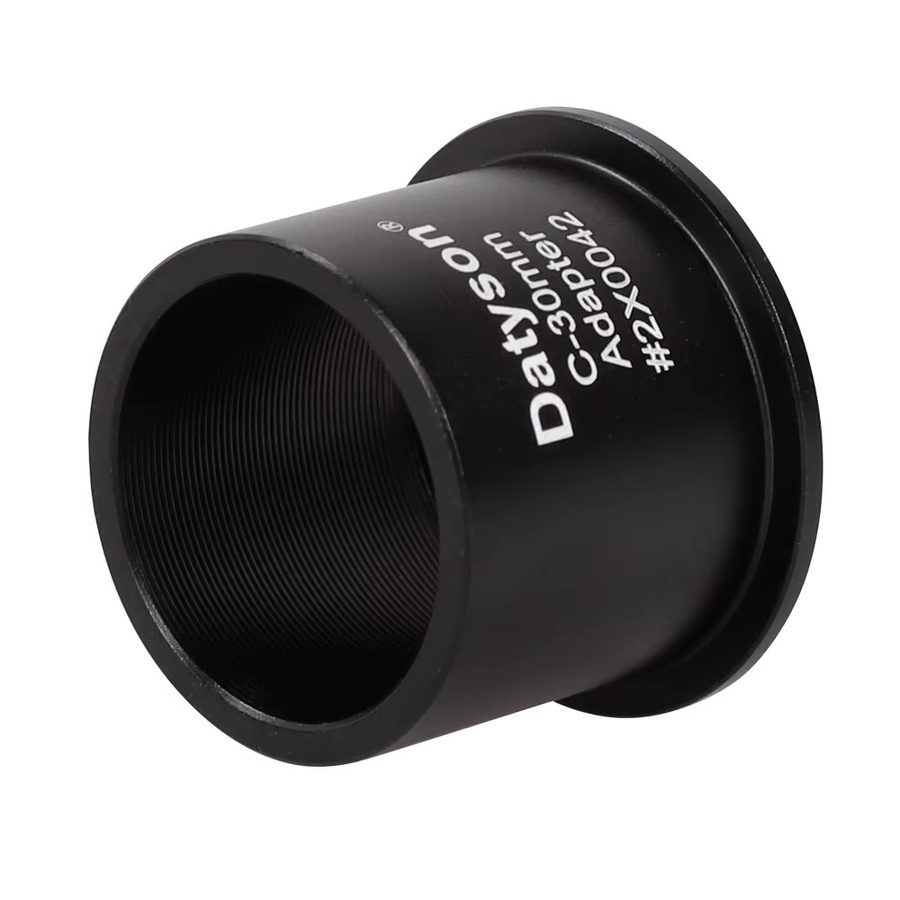 Datyson 30mm zu C-Mount Adapter Konverter für CCTV Kameras und Mikroskope in Schwarz - Bild 3