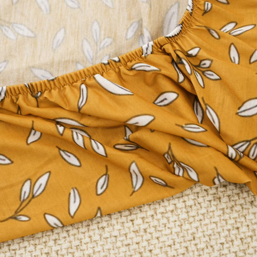 Elinfant 2-teiliges Spannbettlaken-Set aus Polyester mit floralem Design für Babys und Kleinkinder - Bild 1