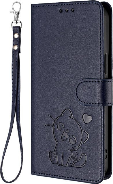 Leder Klapphülle mit Visitenkartenetui für Ulefone Note Serie in Blau - Bild 1