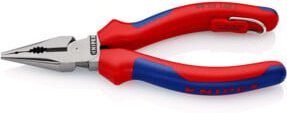 Knipex Spitz-Kombizange 08 22 145 T schwarz atramentiert mit Befestigungsöse - Bild 1
