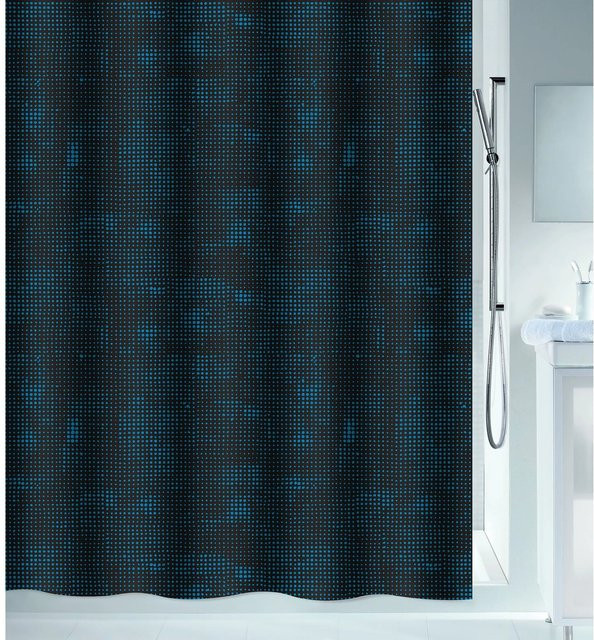 Spirella Duschvorhang Georges aus Polyester in Petrol, B: 180 cm, H: 180 cm, wasserdicht und schimmelresistent - Bild 1