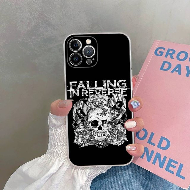 Handyhülle Falling In Reverse FIR für iPhone 17 16 15 14 13 12 11 Pro Max Mini Plus in Schwarz - Bild 1