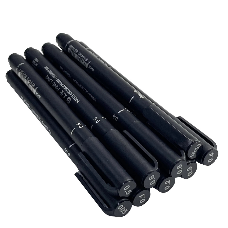 9-teiliges professionelles Kalligrafie-Set im chinesischen Stil mit schwarzen weichen Pinselstiften und porösen Spitzen für Malerei und Skizzenkunst - Bild 4