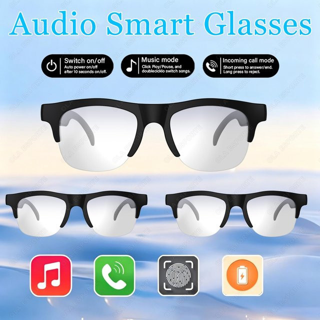 Smarte KI Sonnenbrille Market-5 in Schwarz mit Kamera, Bluetooth, Touch-Steuerung und Sprachassistenten - Bild 1
