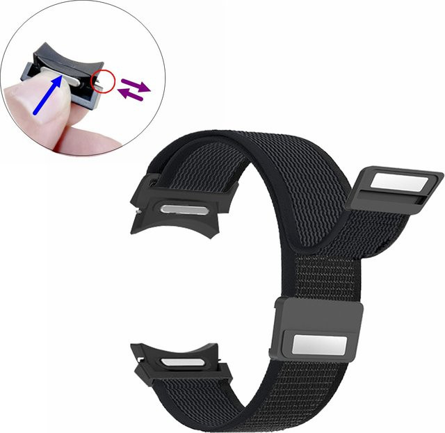 fiterme Uhrenarmband Nylon, Schwarz, Unisex - Bild 1